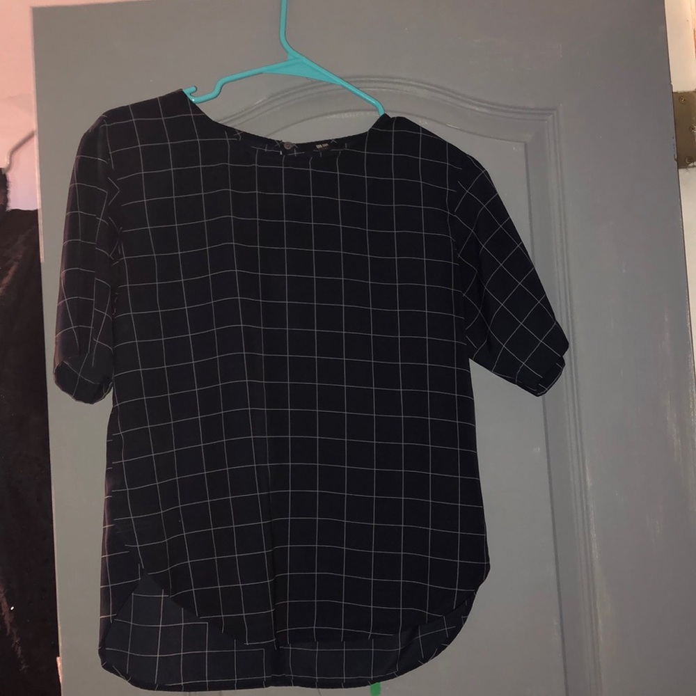 Checkered blue shirt